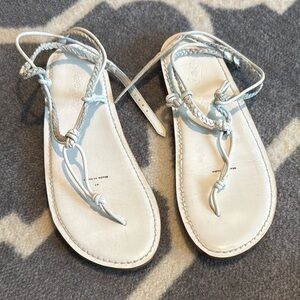 Free People White Braided Women's Sandals